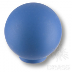 Ручка кнопка детская коллекция, выполнена в форме шара, цвет голубой матовый (626AZX)