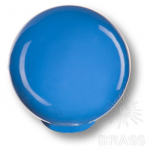 Ручка кнопка детская коллекция, выполнена в форме шара, цвет голубой глянцевый (626AZM)