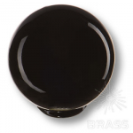 Ручка кнопка детская коллекция, выполнена в форме шара, цвет черный глянцевый (626NE)
