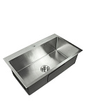 Мойка кухонная прямоугольная, размер: 750x450 мм, в комплекте с арматурой, сталь 2,5 мм (SP(Pr)7545/Ni)