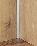 Планка для мебельного щита, угловая, "ёлочка", 600х4 мм, алюминий матовый (1070МТ)
