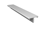 Профиль алюминиевый врезной для плиты 18,6 мм, загиб двусторонний 3 мм, длина 5,8 м, цвет серебро (026.18.00)