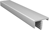 Профиль алюминиевый врезной для плиты 16 мм, загиб двусторонний 8 мм и 3 мм, длина 5,8 м, цвет серебро (016.00.00)