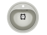 Мойка кухонная круглая маленькая, искусственный камень, цвет серый (ES-10/310)