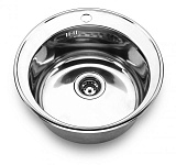 Мойка врезная круглая S.S.Sink 510x510x160 мм толщина металла 0,6 мм (510-P)