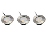 Комплект из 3 круглых светодиодных светильников Barri PLUS холодный свет, 27 диодов (LD-OBP27ZB-53)