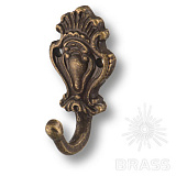 Крючок, выполен из латуни, цвет покрытия - античная бронза (151030o)
