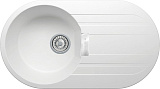 Мойка кухонная овальная, искусственный гранит (кварц), кварц, цвет белый (TL-780/923)
