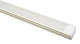 Алюминиевый накладной профиль 15,2x6 мм, L=2 м с матовым экраном, заглушками, белый (SP261W)