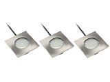 Комплект из 3 квадратных светодиодных светильников MARBELLA PLUS холодный свет (LD-KWP27ZB-53)