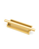 Ручка врезная, коллекция "Hidden", 96 мм, цвет - сатиновое золото (PT008-96SG)